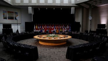 General view of the meeting room where the postponed First Ministers Meeting was to take place in Ottawa. (Reuters)