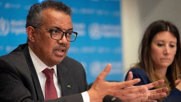 Director-General of World Health Organization (WHO) Tedros Adhanom Ghebreyesus attends a news conference on the outbreak of the coronavirus disease (COVID-19) in Geneva, Switzerland. (Reuters)