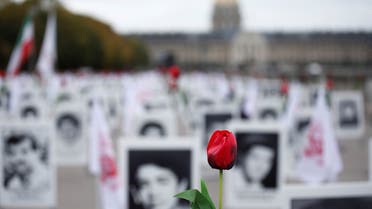 A memorial exhibition featuring Iranian political prisoners and organised by opposition group the People's Mujahedin Organization of Iran is seen on the Esplanade des Invalides in Paris, France, October 29, 2019