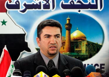 Governor of Najaf Adnan Al-Zurfi at a news conference in Najaf, Iraq on Feb. 5, 2005. (AP)