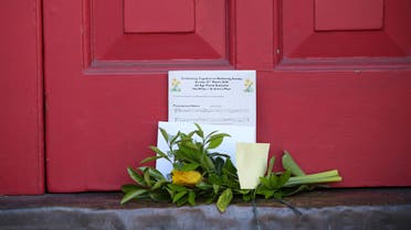 A Posie is left at the door in Streatham for Mother's Day as the spread of the coronavirus disease (COVID-19) continues. Streatham, London, Britain March 22, 2020 REUTERS/Hannah McKay