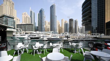 A deserted restaurant in Dubai’s marina. (File photo: AFP)