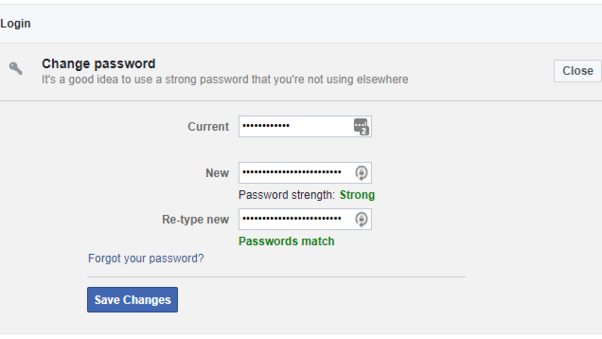 Your current password. Password Match. Password Changer.