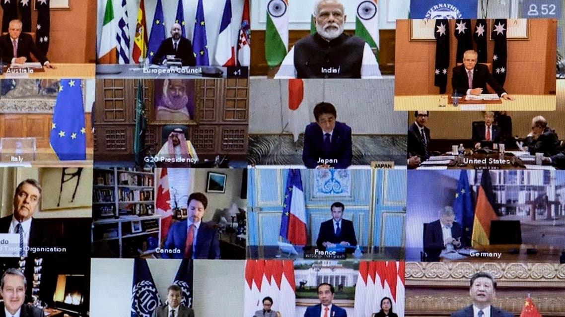 G20 virual summit. (AFP)