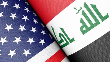 Iraq and USA flag