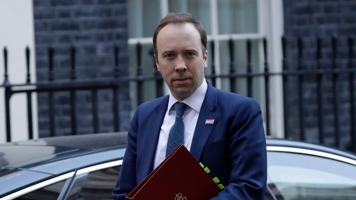 Matt Hancock, British Secretary of State for Health and Social Care. (AP)
