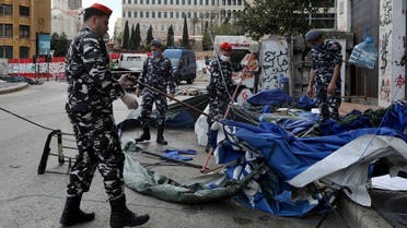 Beirut protest camp  - Reuters