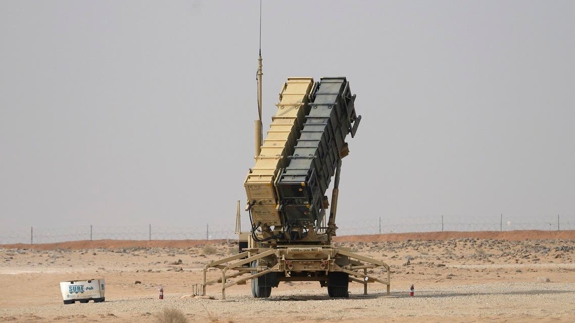 A Patriot missile battery is seen near Prince Sultan air base at al-Kharj on February 20, 2020. (File photo: AFP)