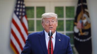 US President Donald Trump speaks during a news conference in the Rose Garden of the White House in Washington, US, March 29, 2020. (Reuters)