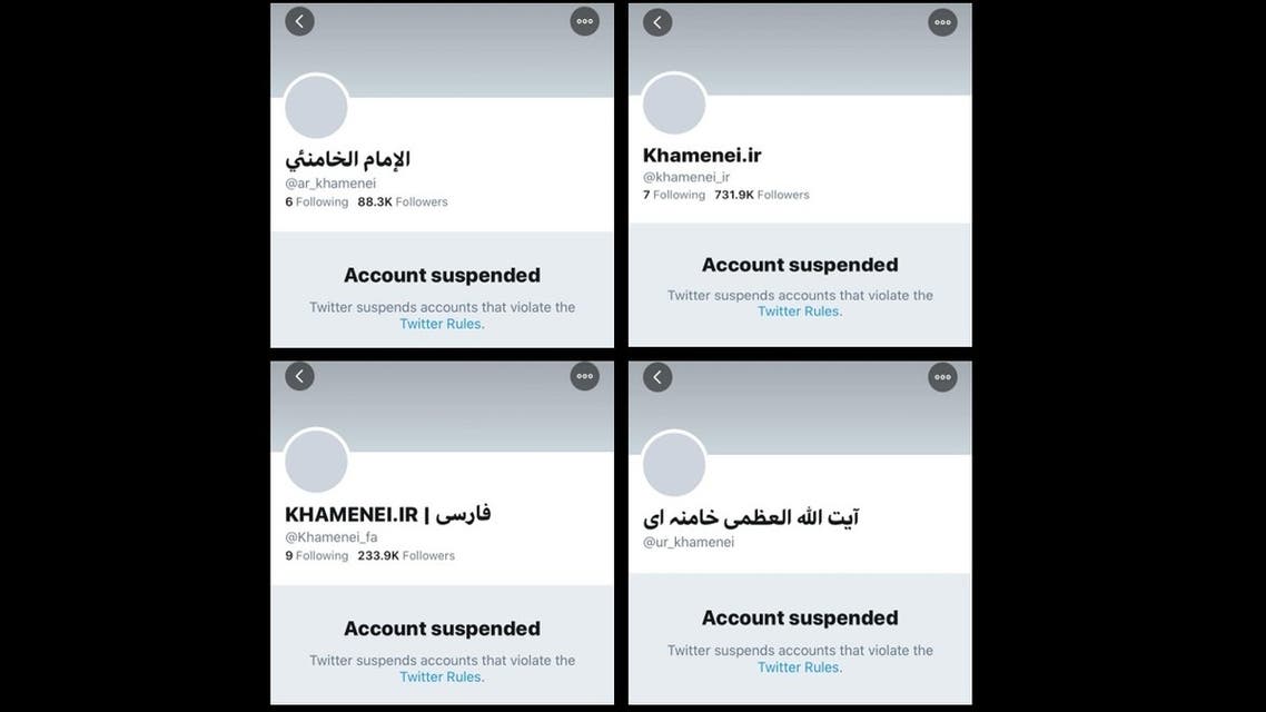 Twitter suspended the English, Arabic, Persian and Urdu accounts of Iranian Supreme Leader Ayatollah Ali Khamenei, and shortly after re-activated the accounts but with zero followers, March 31, 2020. (Twitter)