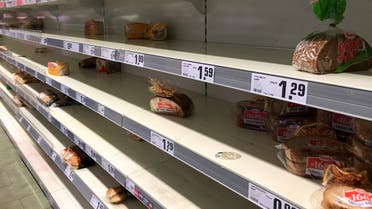  Empty shelves with remaining bread are pictured in Berlin, Germany March 14, 2020. (Reuters)