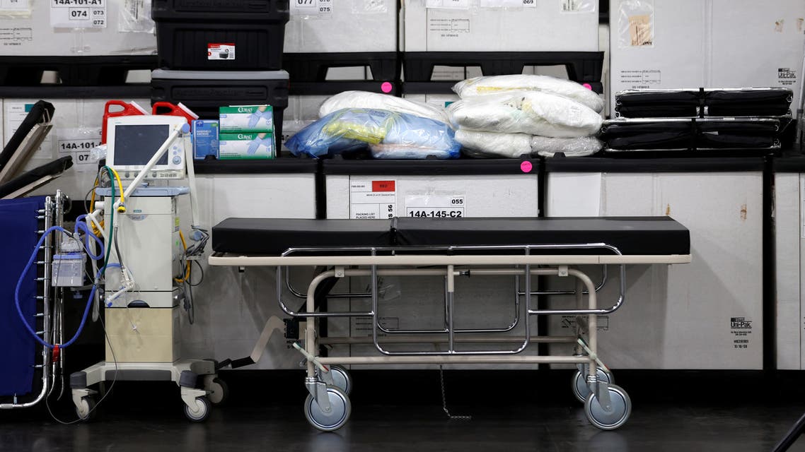 Medical equipment is seen inside the Jacob K. Javits Convention Center after New York Governor Andrew Cuomo announced that the site will be partially converted into a hospital for patients affected by the coronavirus disease (COVID-19) in Manhattan in New York City, New York, U.S., March 23, 2020. REUTERS/Mike Segar