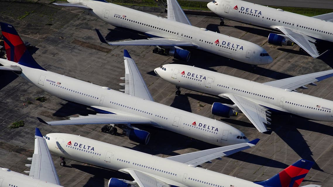 Delta Air Lines passenger planes parked at Birmingham-Shuttlesworth International Airport due to the coronavirus pandemic. (File photo: Reuters)