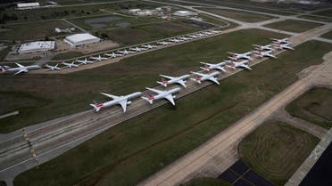 American Airlines planes sit crowded in Tulsa International Airport, Oklahoma, US. (File photo: Reuters)