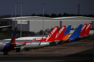 Jet2 planes seen grounded at Birmingham airport, UK, due to the coronavirus pandemic. (File photo: Reuters)
