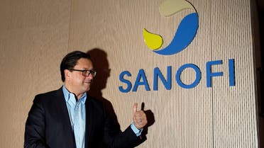 Paul Hudson, chief executive officer of Sanofi, poses during the annual results news conference in Paris, France, February 6, 2020. (Reuters)