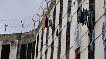 Inmates at Lebanon’s Roumieh prison hang their laundry from cell windows. (Photo courtesy: Abbass Salman)