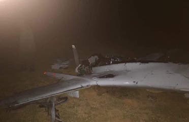 طائرة مسيرة تركية أسقطها الجيش الليبي