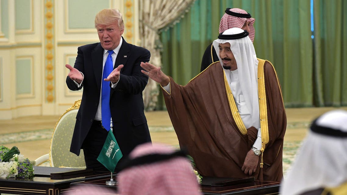 الملك سلمان والرئيس الأميركي دونالد ترمب(أرشيفية- فرانس برس)