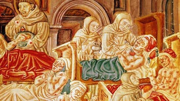 صورة لمصابين بالطاعون بالقرون الوسطى