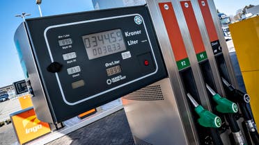 A picture taken on March 26, 2020 shows a view of an Ingo low-cost gas station in Aalborg, as the price of Octan 95 unleaded droped below 9.00 danish kroner (1.22 euro). (File photo: AFP)