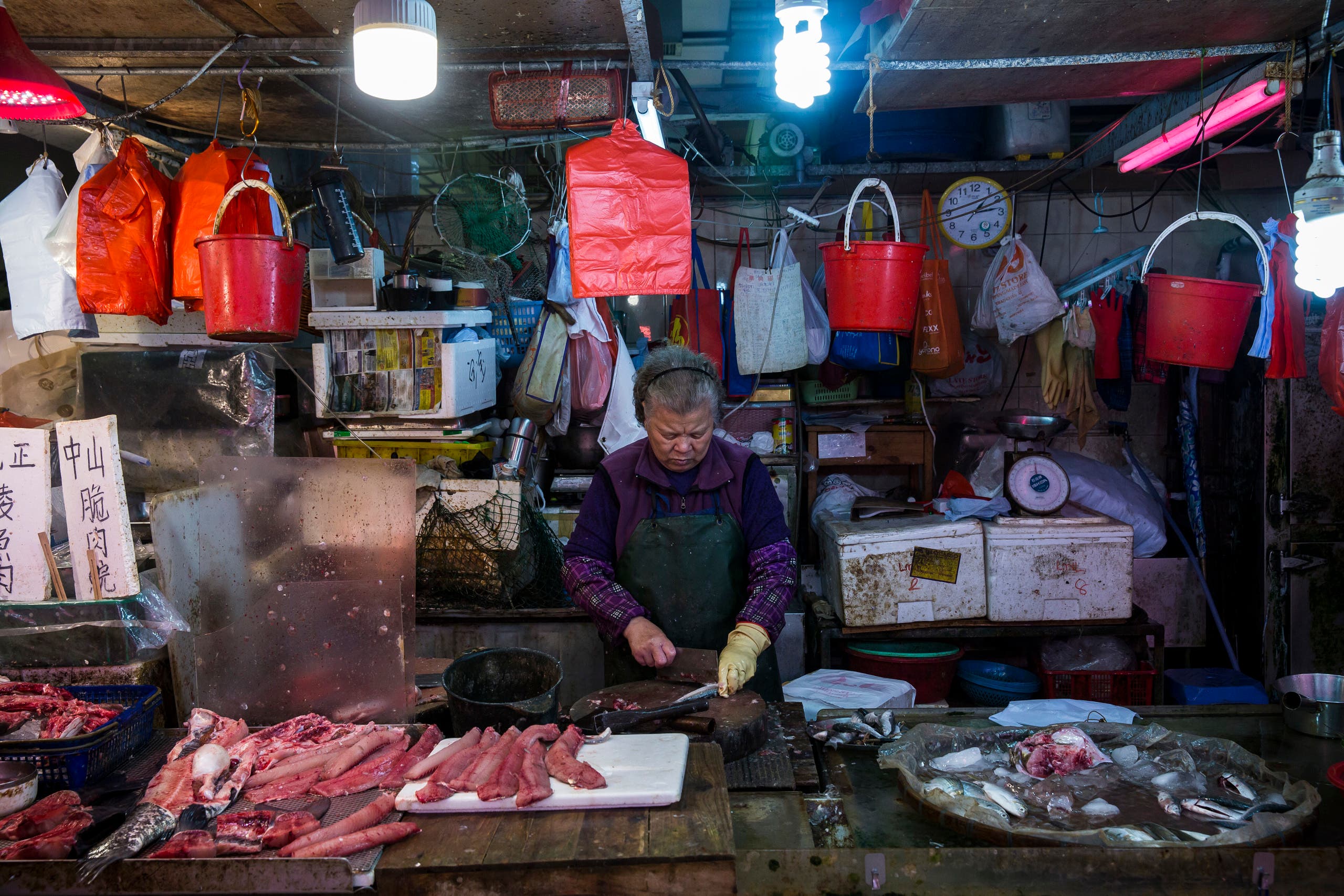 من أسواق لحوم الحيوانات البرية بالصين