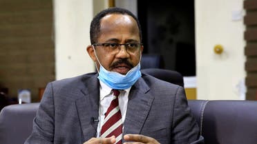 Sudan's Minister of Health Akram Ali Altom speaks during a Reuters interview amid concerns about the spread of coronavirus disease (COVID-19), in Khartoum. (Reuters)