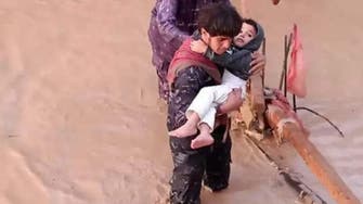 مأساة بالصور لوفاة أم وأطفالها الـ4 جراء سيول جرفت مخيمات نازحين بمأرب 