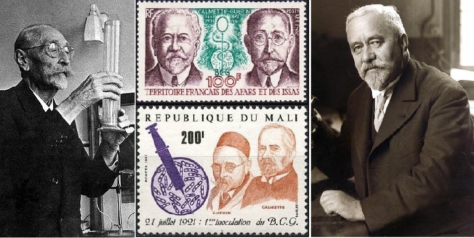 مالي، وأيضا اقليم العفر والعيسى الفرنسي بأفريقيا، وهو جيبوتي الآن، أصدرا في الماضي طابعين تكريما للعالمين الفرنسين، ألبرت كالميتّ (الى اليمين) وزميليه كميل غيران