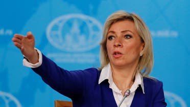 Russia's Foreign Ministry spokeswoman Maria Zakharova gestures during news conference in Moscow, Russia, January 17, 2020. (Reuters)