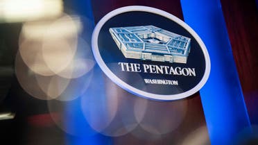 The Pentagon logo is seen behind the podium in the briefing room at the Pentagon in Arlington, Virginia. (File Photo: Reuters)
