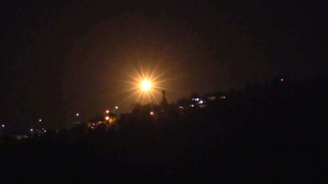 Flares launched by Israeli army light up Lebanon border