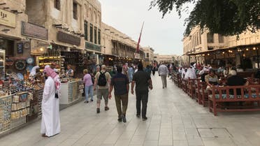 People walk at souq Waqif, following the outbreak of coronavirus, in Doha. (File photo: Reuters)
