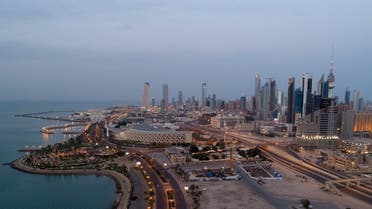 An aerial view shows Kuwait City and the National Assembly Building (Kuwait Parliament), after the country entered virtual lockdown, as a preventive measure against coronavirus disease (COVID-19) in Kuwait City. (Reuters)