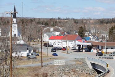 A view of the command post for Royal Canadian Mounted Police (RCMP) after the search for Gabriel Wortman, who they describe as a shooter of multiple victims, in Great Village, Nova Scotia, Canada. (Reuters)