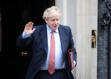 Britain's Prime Minister Boris Johnson waves as he leaves Downing Street, as the spread of coronavirus disease (COVID-19) continues. London, Britain, March 25, 2020. (Reuters)