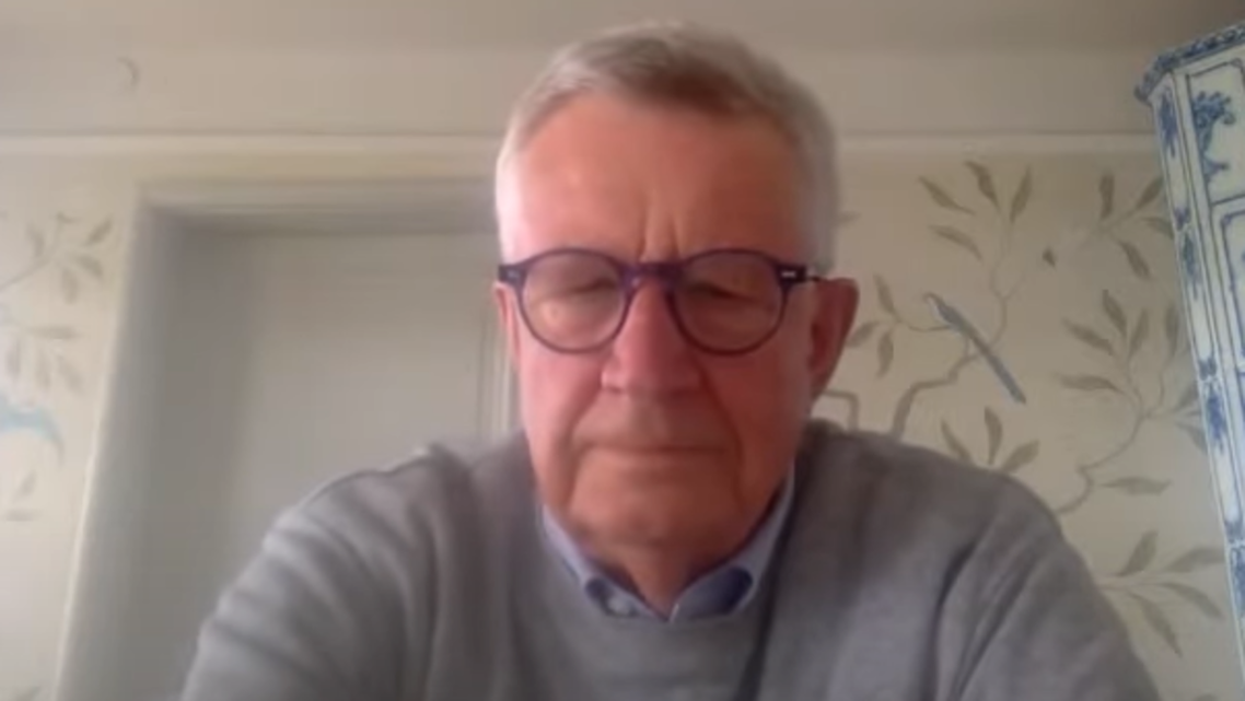 Professor Johan Giesecke, leading epidemiologist, on Unherd's Lockdown TV. (Screengrab, UnHerd on YouTube)