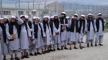 Newly freed Taliban prisoners are seen at Bagram prison, north of Kabul, Afghanistan April 11, 2020. Picture taken April 11, 2020. National Security Council of Afghanistan/Handout via REUTERS THIS IMAGE HAS BEEN SUPPLIED BY A THIRD PARTY. NO RESALES. NO ARCHIVES