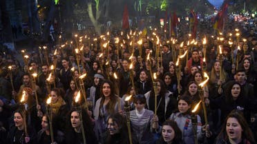أرمينيا أحيت ذكرى الإبادة التركية بالشموع