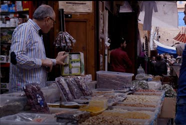 A Lebanese shopkeeper in Tripoli's souks. (Screengrab)
