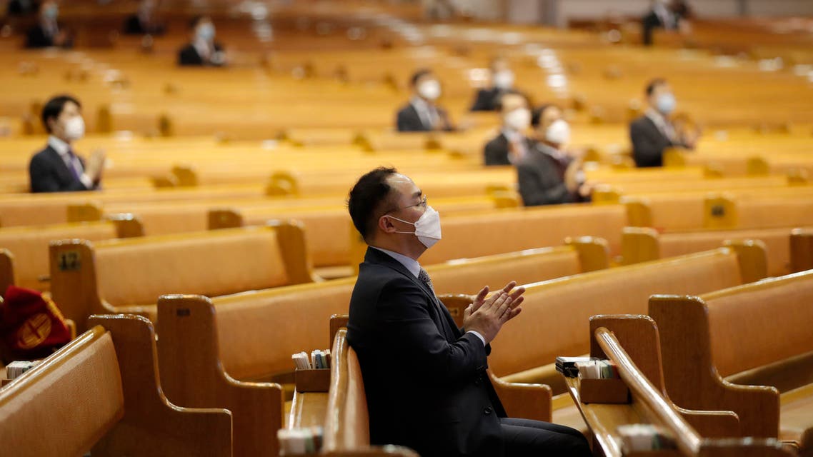 Pastors wearing face mask