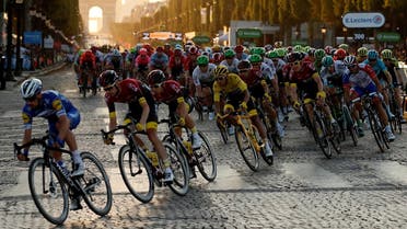 Team INEOS rider Egan Bernal of Colombia, wearing the overall leader's yellow jersey, in action in the peloton. (File photo: Reuters)