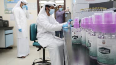 The first UAE-made hand sanitizer. (WAM)
