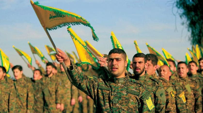 عناصر من ميليشيا حزب الله اللبنانية المدعومة إيرانياً