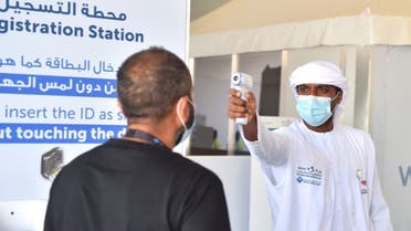 A man is tested for coronavirus in the UAE, April 30, 2020. (WAM)