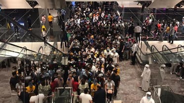 Social media users share picture showing packed crowds, saying it was taken in Abu Dhabi mall on April 29. (Twitter)