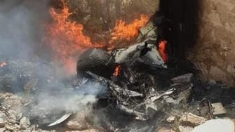 شاهد النيران تلتهم "مسيّرة تركية" أسقطها الجيش الليبي