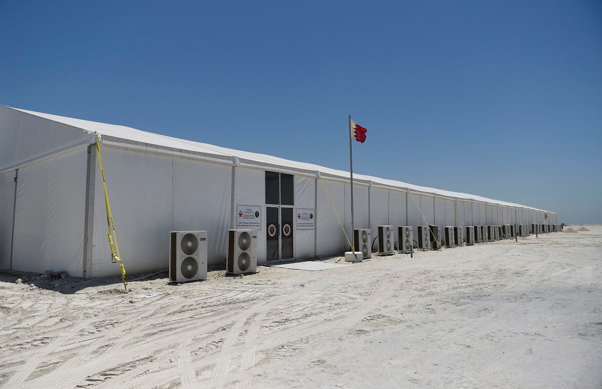 Bahrain’s Sitra field Intensive Care Unit (ICU) hospital for COVID-19 patients is pictured on May 4, 2020 in Sitra island south of the capital Manama. (AFP)