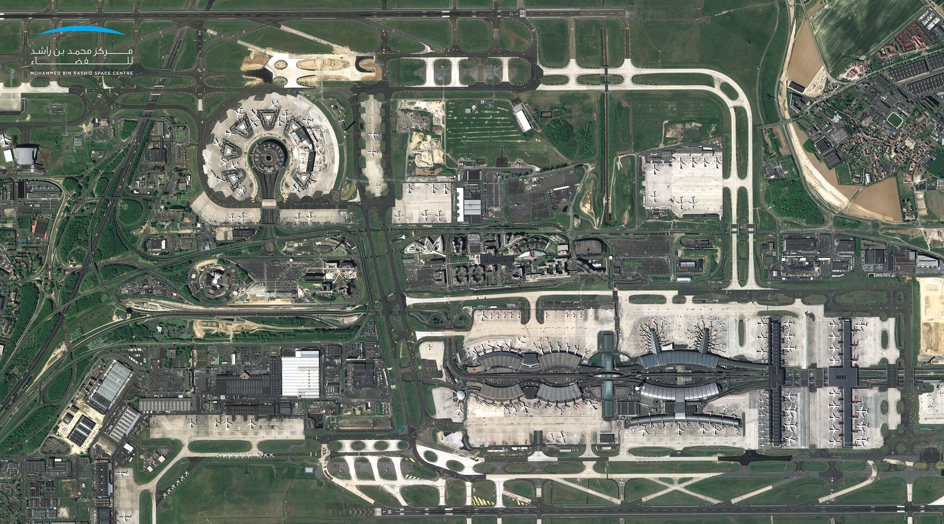 Paris-Charles de Gaulle Airport, France taken by KhalifaSat. (Supplied/MBRSC)