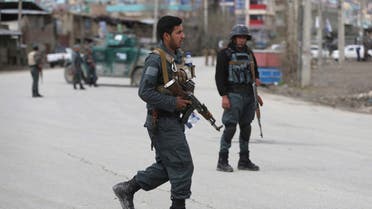 Afghan army personnel arrive at the site of an attack in Kabul, Afghanistan on March 25, 2020. (AP)
